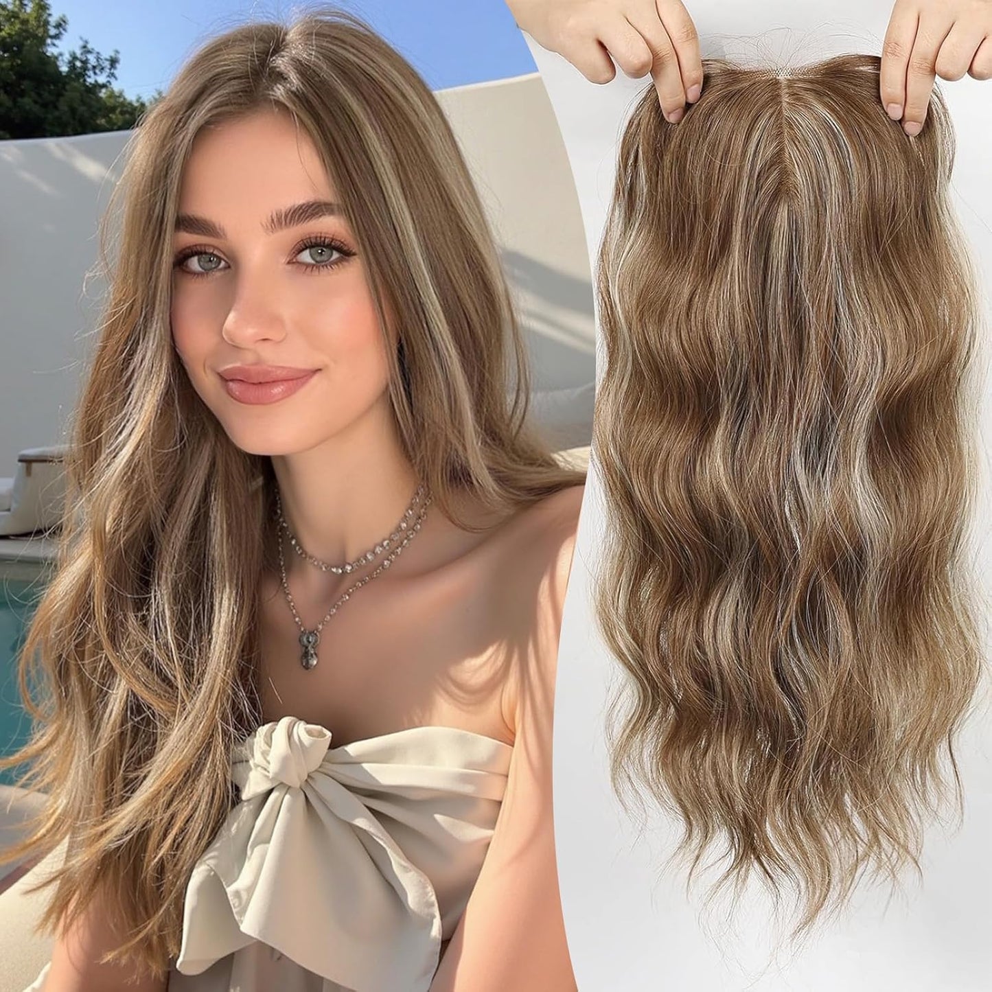 ⚡ Final Hours –💥2026 New Lightweight & Breathable Wavy Hair Topper