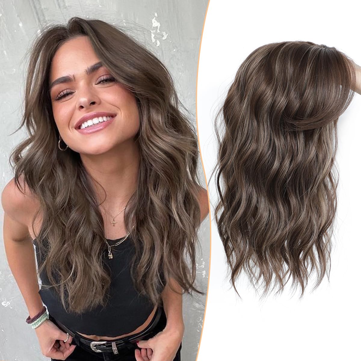 ⚡ Final Hours –💥2026 New Lightweight & Breathable Wavy Hair Topper