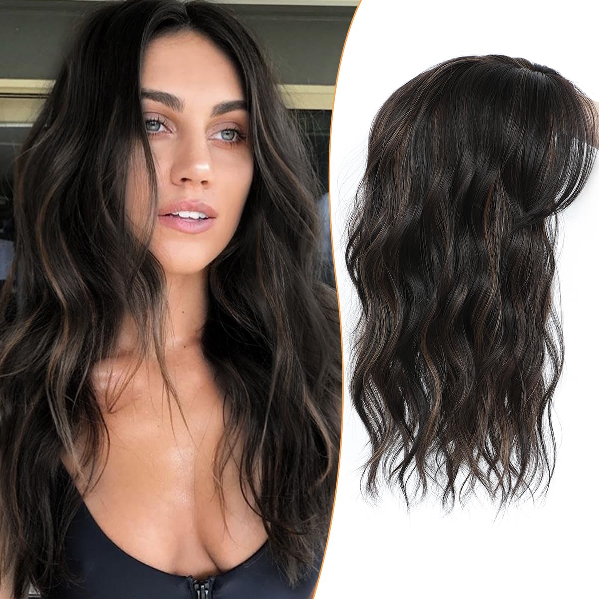 ⚡ Final Hours –💥2026 New Lightweight & Breathable Wavy Hair Topper