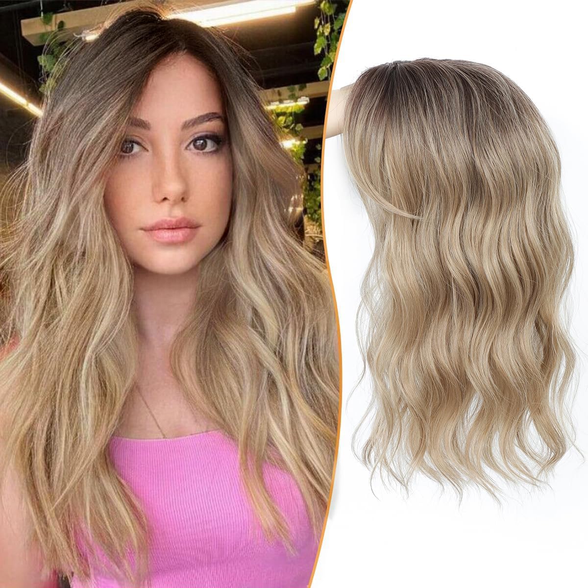 ⚡ Final Hours –💥2026 New Lightweight & Breathable Wavy Hair Topper
