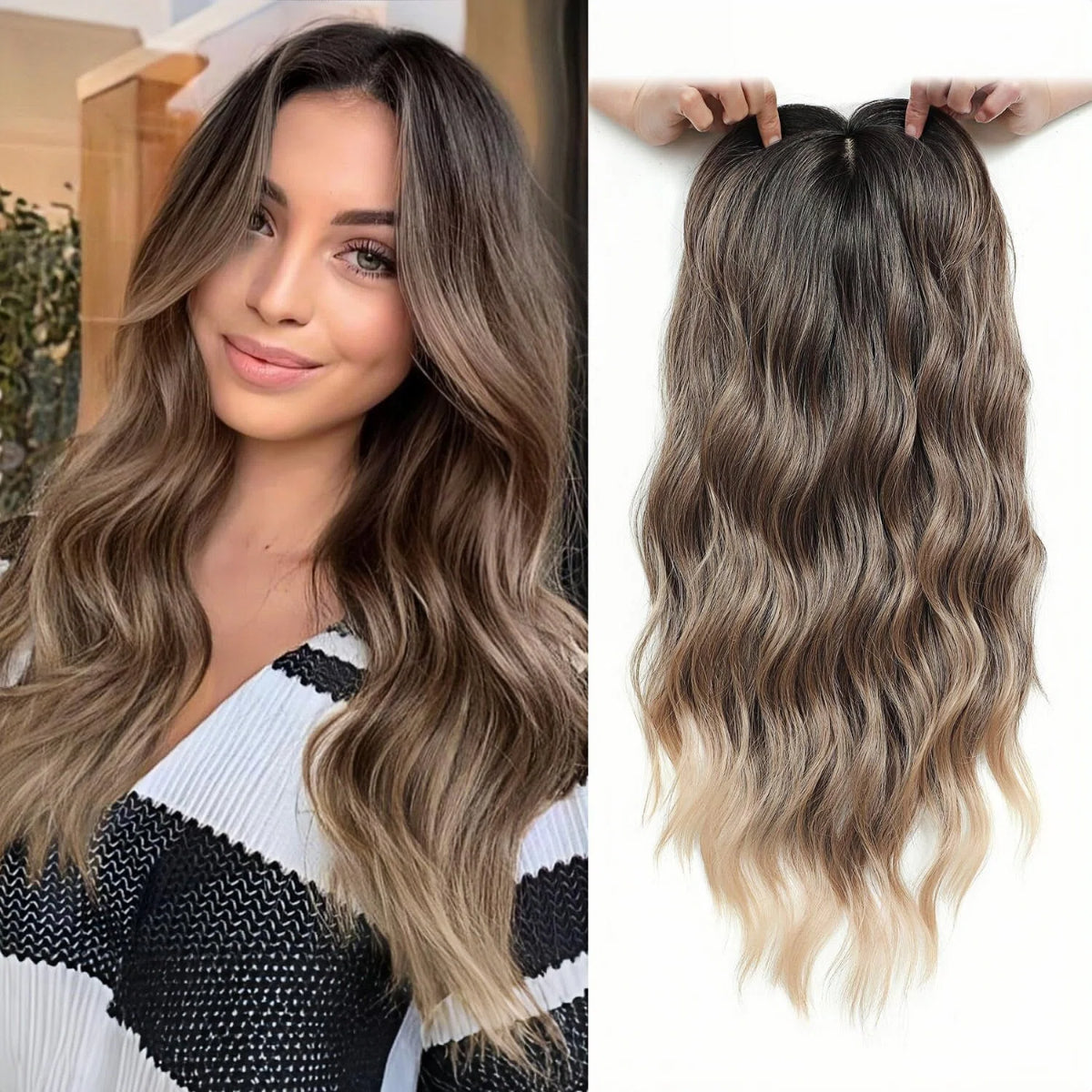 ⚡ Final Hours –💥2026 New Lightweight & Breathable Wavy Hair Topper