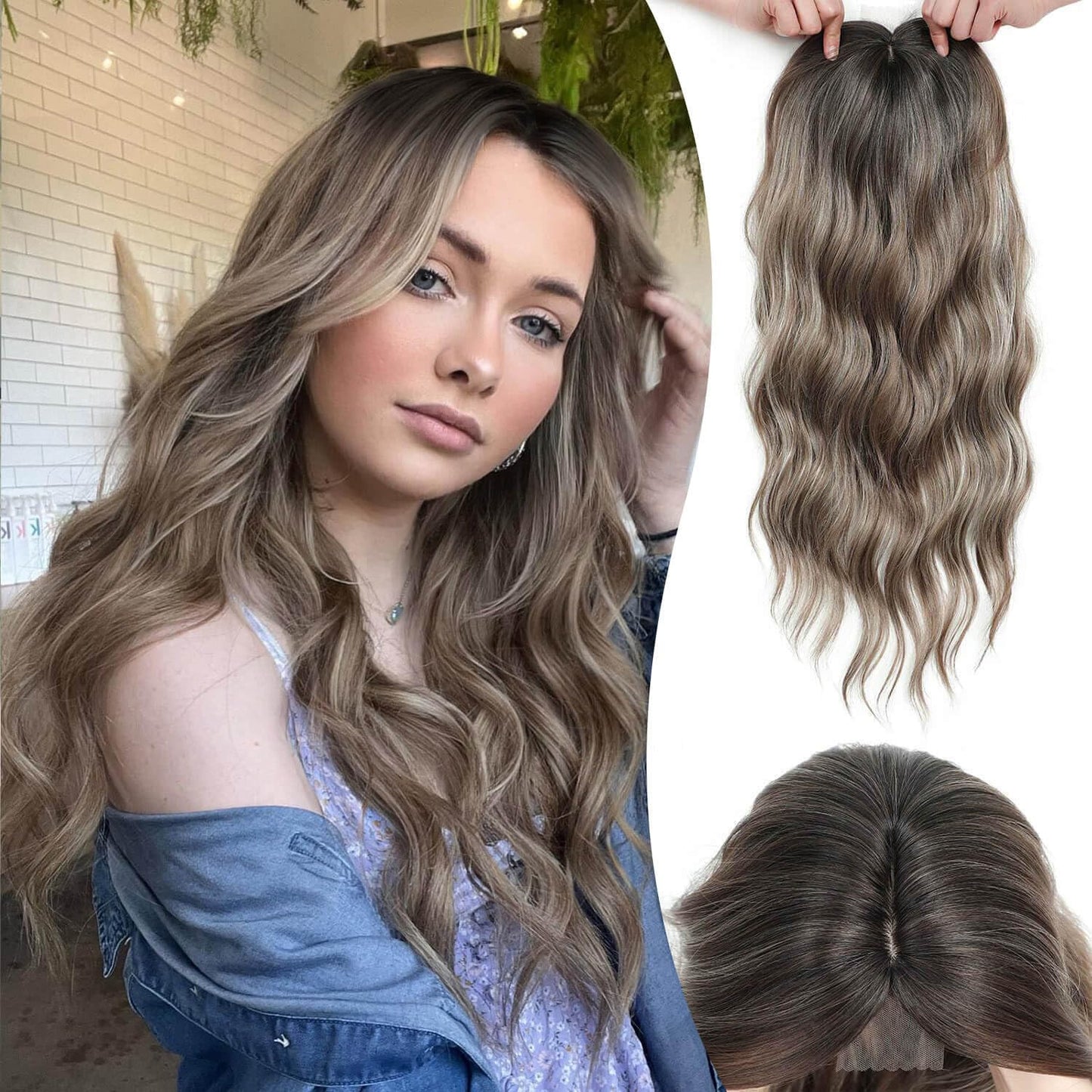 ⚡ Final Hours –💥2026 New Lightweight & Breathable Wavy Hair Topper