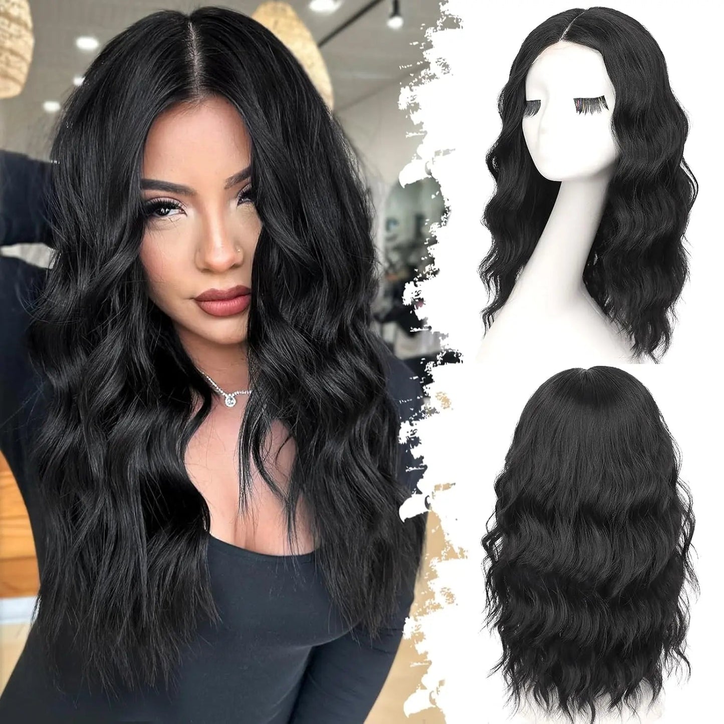 Short Wavy Lace Hairline Wig – Natural Hairline