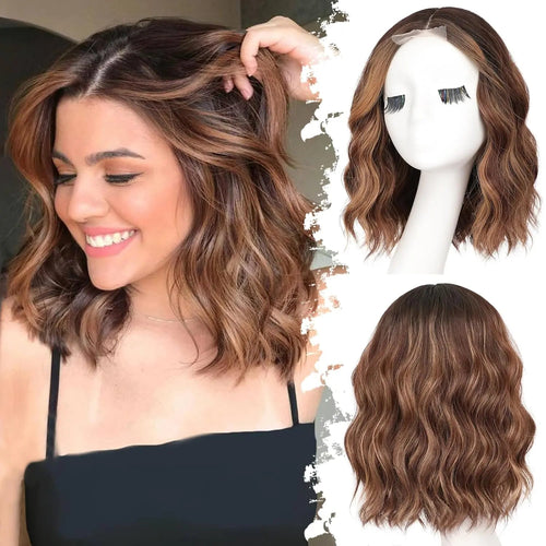 Short Wavy Lace Hairline Wig – Natural Hairline