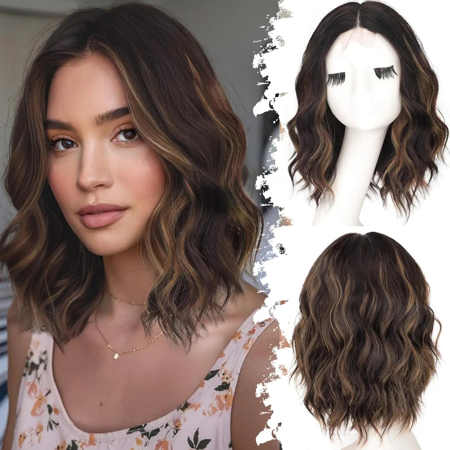 Short Wavy Lace Hairline Wig – Natural Hairline