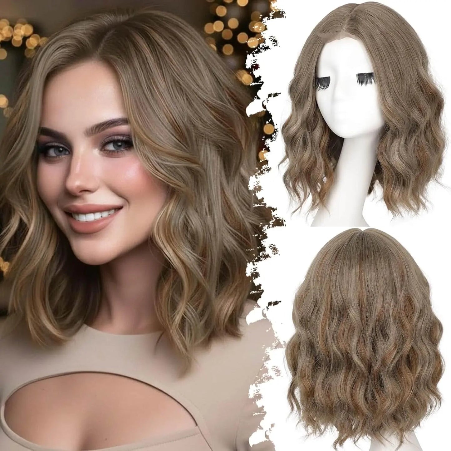Short Wavy Lace Hairline Wig – Natural Hairline