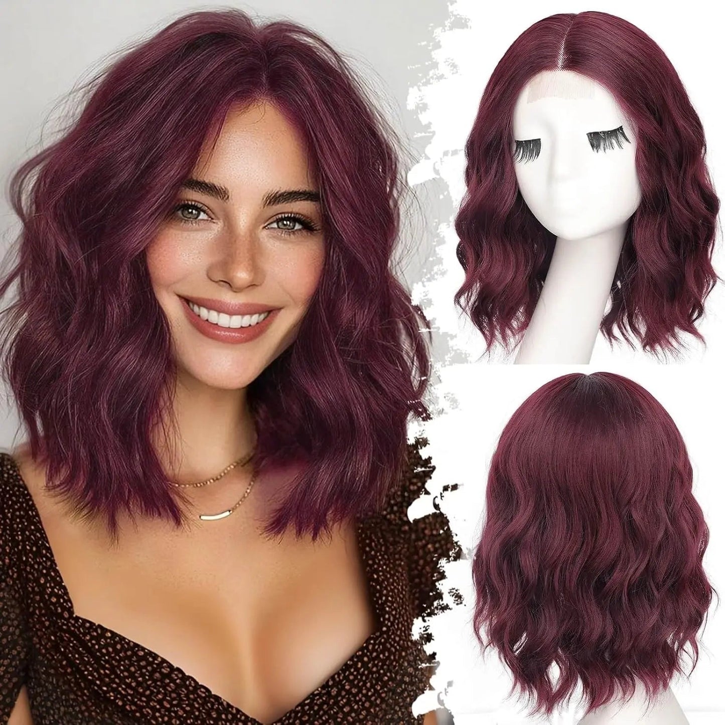 Short Wavy Lace Hairline Wig – Natural Hairline