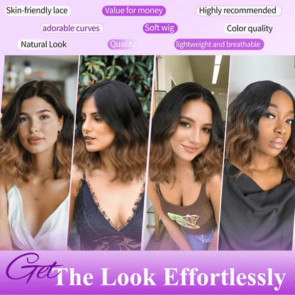 Short Wavy Lace Hairline Wig – Natural Hairline